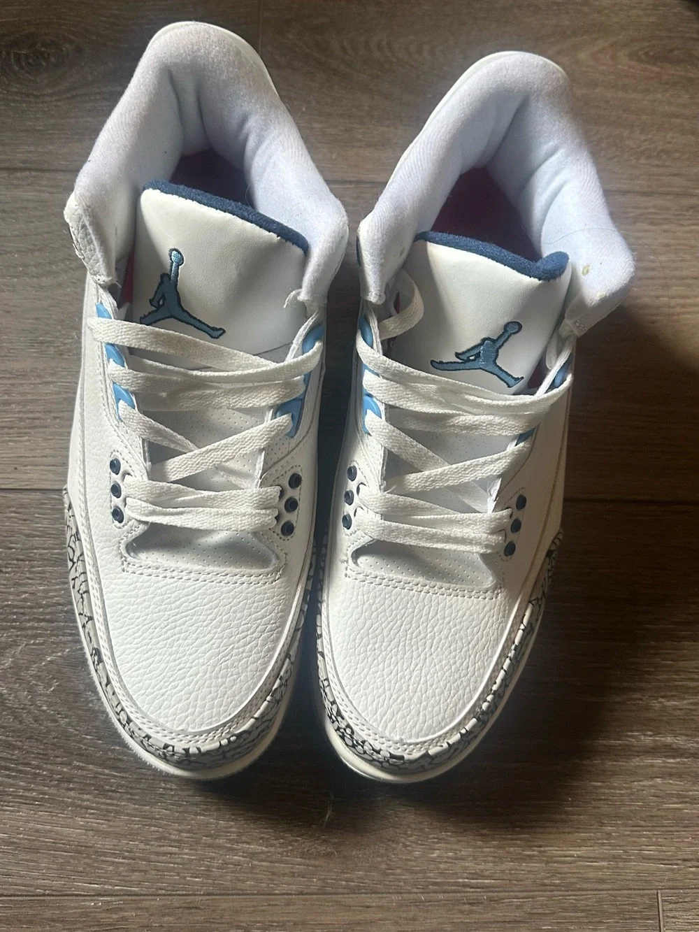 White & University Blue Men’s Basketball Sneakers